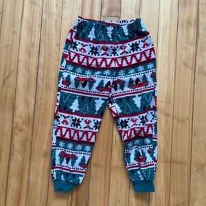 Holiday Fam Jams Kids 4T Fleece Pajama Pants Christmas Trees Cars